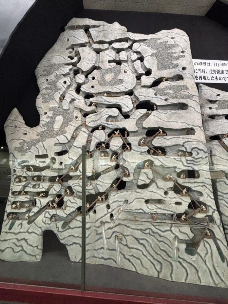 生駒銀山内部の模型