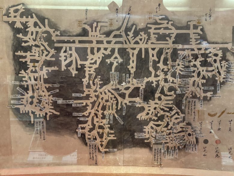 生駒銀山内部の地図