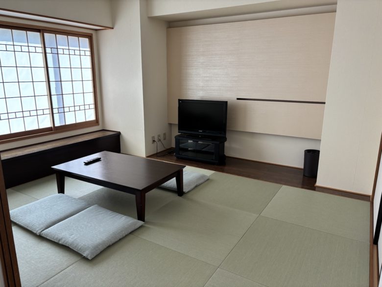 シーサイドホテル舞子ビラ神戸の赤ちゃん連れ旅行の様子。和室の写真