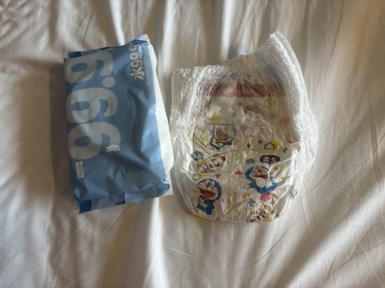 ベッセルホテルカンパーナ沖縄
貸出おむつの様子。メーカはマミーポコ